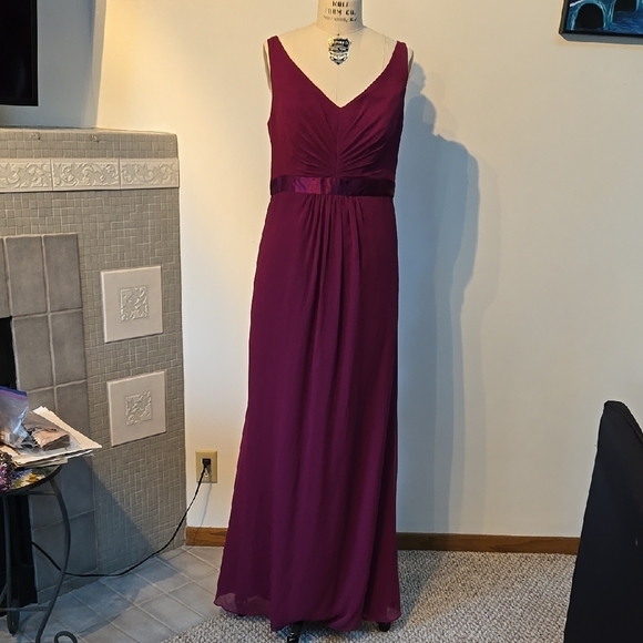 David's Bridal Dresses & Skirts - David's Bridal Red V-Neck Sleeveless Gown for Weddings